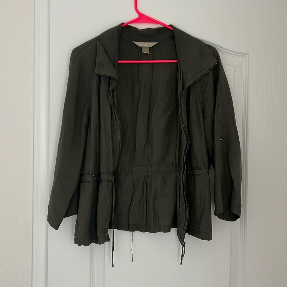 Croft and barrow linen blend safari style jacket